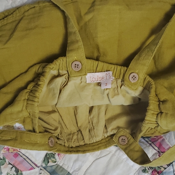 Louise Misha Eleonor Embroidered Mustard Suspender Skirt - Picture 8 of 8